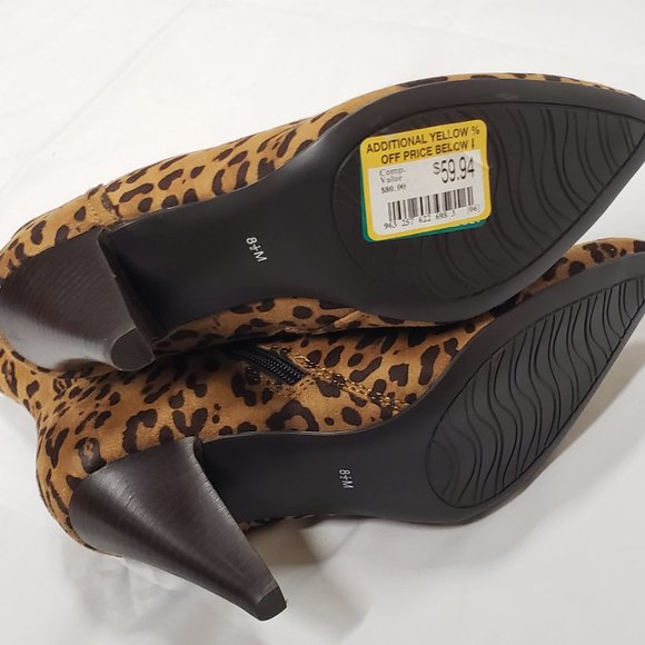 NWT! Impo Leopard Print Ankle Booties Size 8.5 - Picture 7 of 10
